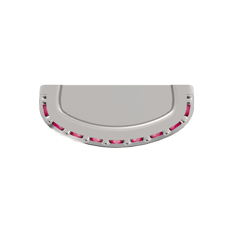 Mini Barrel Accent Component with Ruby, Diamond & Sapphire