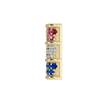 Load image into Gallery viewer, Mini Barrel Pave Component with Ruby, Diamond &amp; Sapphire
