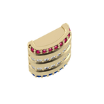 Load image into Gallery viewer, Mini Barrel Accent Component with Ruby, Diamond &amp; Sapphire

