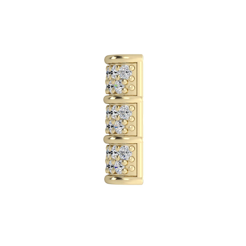 Mini Barrel Diamond Pave component