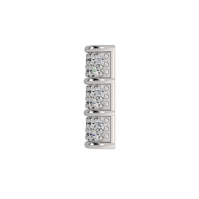 Mini Barrel Diamond Pave component