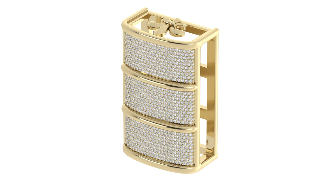 Barrel Pavé Diamond Belt Keeper