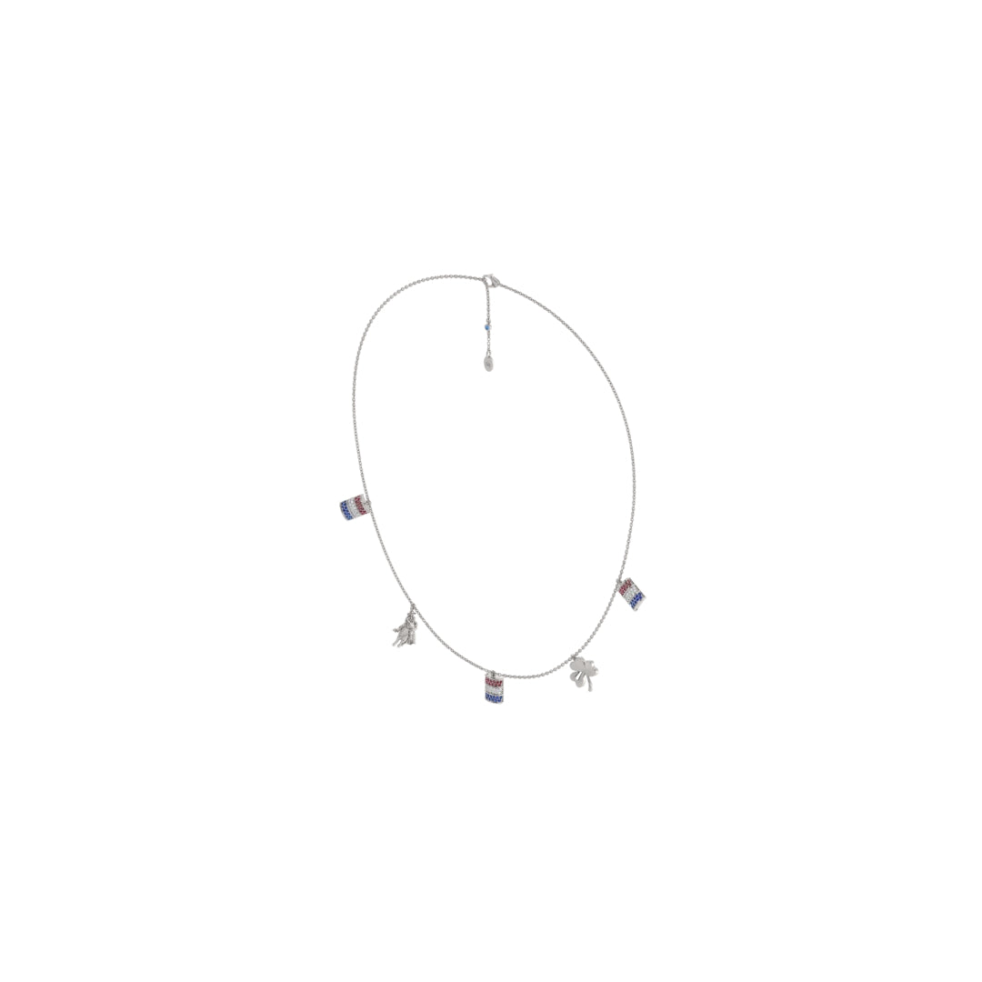 Barrel, Leaf & Rider Charm Necklace