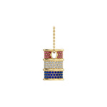 Load image into Gallery viewer, Classic Barrel Slide Pendant with Ruby, Diamond &amp; Sapphire