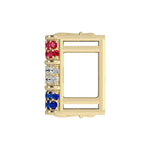 Load image into Gallery viewer, Elegant Barrel Hatband Keeper – Ruby, Diamond &amp; Sapphire