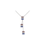 Load image into Gallery viewer, Mini Barrel Gemstone Necklace – Ruby, Diamond, Sapphire