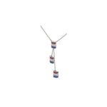 Load image into Gallery viewer, Mini Barrel Gemstone Necklace – Ruby, Diamond, Sapphire