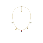 Load image into Gallery viewer, Barrel, Leaf &amp; Rider Charm Necklace in Yellow Metal
