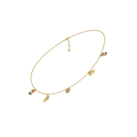 Load image into Gallery viewer, Barrel, Leaf &amp; Rider Charm Necklace in Yellow Metal
