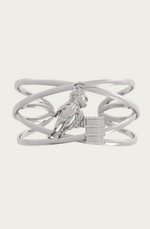 Load image into Gallery viewer, Criss Cross Barrel Diamond Accent Racer Wide Cuff