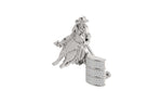 Load image into Gallery viewer, Elegant Barrel Rider White Diamond Hat Pin
