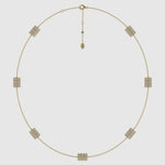 Load and play video in Gallery viewer, Mini Vertical Barrel Diamond Station Necklace