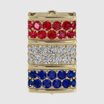 Load and play video in Gallery viewer, Elegant Barrel Hatband Keeper – Ruby, Diamond &amp; Sapphire