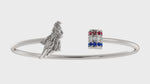 Load and play video in Gallery viewer, Horse Racer &amp; Gemstone Thin Cuff