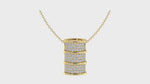 Load and play video in Gallery viewer, Classic Barrel Diamond Slide Pendant