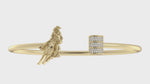 Load and play video in Gallery viewer, Barrel Racer with Diamond Barrel Thin Cuff