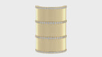 Load and play video in Gallery viewer, Yellow Scarf Ring with Rib and Rim Diamond
