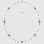 Load and play video in Gallery viewer, Mini Vertical Barrel Diamond Station Necklace