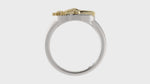 Load and play video in Gallery viewer, Two-Tone Horseshoe Boot Ring with White Diamonds