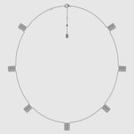 Load and play video in Gallery viewer, Mini Horizontal Barrel Diamond Station Necklace