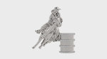 Load and play video in Gallery viewer, Barrel Rider Hat pin diamond Rim