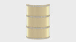 Load and play video in Gallery viewer, Scarf Ring with Rib and Rim Diamond