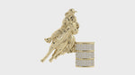 Load and play video in Gallery viewer, Elegant Barrel Rider White Diamond Hat Pin
