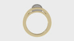 Load and play video in Gallery viewer, Two Tone Diamond Barrel Ring