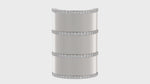 Load and play video in Gallery viewer, Scarf Ring with Rib and Rim Diamond