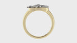 Load and play video in Gallery viewer, Two-Tone Horseshoe Boot Ring with White Diamonds