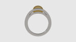 Load and play video in Gallery viewer, Two Tone Diamond Barrel Ring