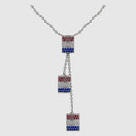 Load and play video in Gallery viewer, Mini Barrel Gemstone Necklace – Ruby, Diamond, Sapphire