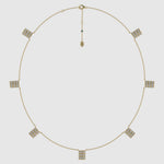 Load and play video in Gallery viewer, Mini Horizontal Barrel Diamond Station Necklace