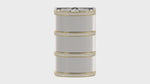 Load and play video in Gallery viewer, Barrel Motif Belt Keeper – Silver, Gold &amp; Diamond Accent