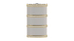 Load and play video in Gallery viewer, Silver and Gold Barrel Motif Belt Keeper with Diamonds
