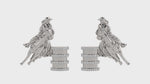 Load and play video in Gallery viewer, Barrel Racer Diamond Rim Stud Earrings