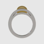 Load and play video in Gallery viewer, Two-Tone Barrel Ring with Ruby, Diamond &amp; Sapphire